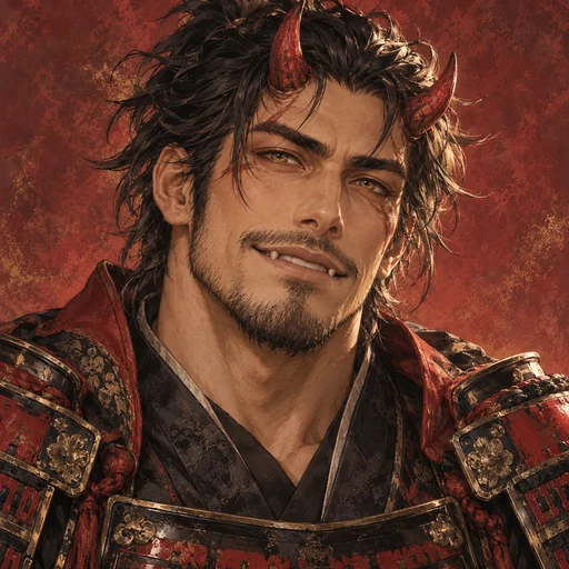 Scarlet-Horned Oni Warrior social avatar